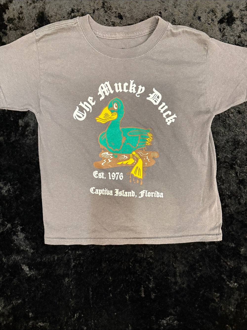 The Mucky Duck Kids' Gray Graphic Tee - Captiva Island